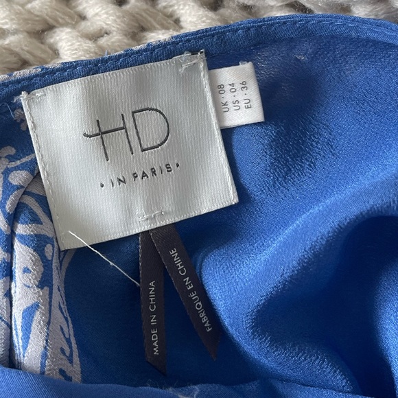 Anthropologie Silk HD in Paris Moonset scarf silk tank top size 4 - Picture 6 of 6